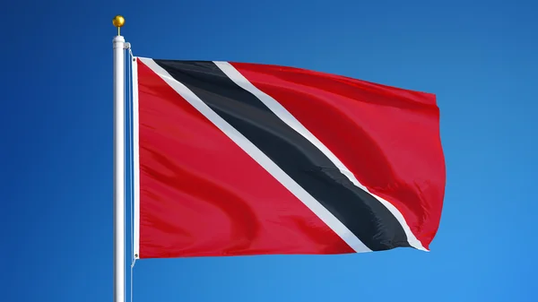 Bandeira de Trinidad e Tobago, isolada com transparência de canal alfa de caminho de recorte — Fotografia de Stock