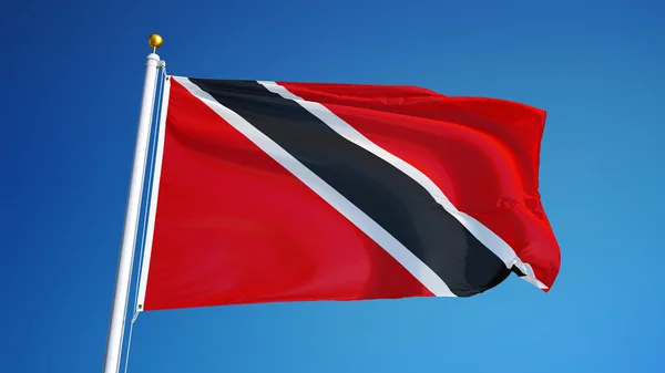 Bandeira de Trinidad e Tobago, isolada com transparência de canal alfa de caminho de recorte — Fotografia de Stock