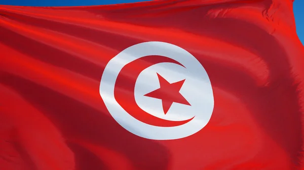クリッピング パスのアルファ チャネル透明度で分離されたチュニジアの国旗 — ストック写真