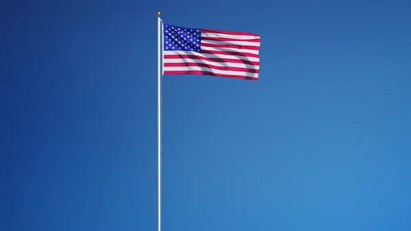 USA vlag, geïsoleerd met knippen pad alfakanaal transparantie — Stockfoto