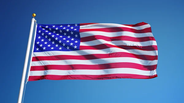 Флаг США, изолированный с обрезкой пути альфа-канал прозрачности — стоковое фото