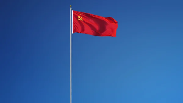 De vlag van de Unie van Socialistische Sowjetrepublieken, geïsoleerd met uitknippad — Stockfoto