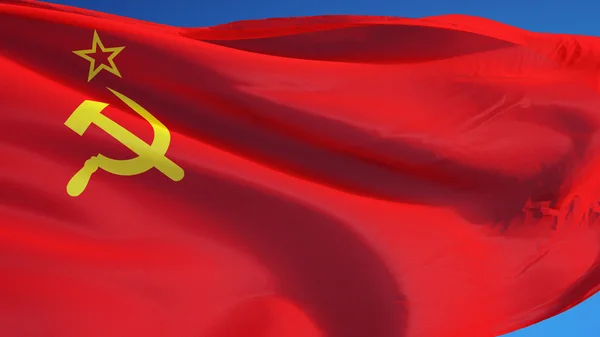 Союз Радянських Соціалістичних Республік прапор, ізольовані із відсічним контуром — стокове фото