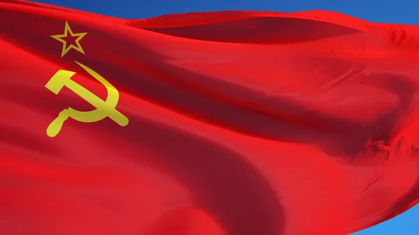 De vlag van de Unie van Socialistische Sowjetrepublieken, geïsoleerd met uitknippad — Stockfoto