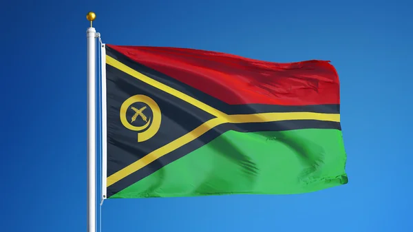 Bandeira Vanuatu, isolada com transparência de canal alfa de caminho de recorte — Fotografia de Stock