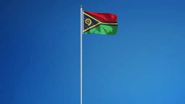 Vanuatu flag, isolated with clipping path alpha channel transparency — Stock Photo, Image