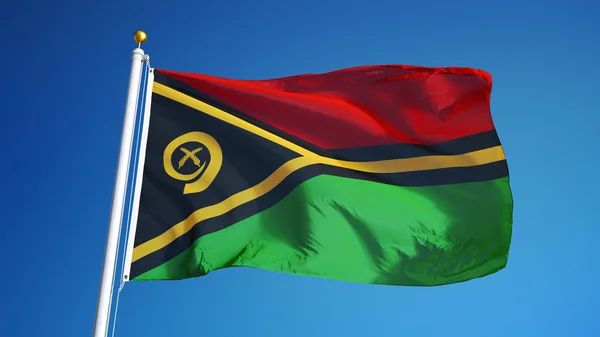 Vlajka Vanuatu, izolované s ořezovou cestou alfa kanál průhlednost — Stock fotografie