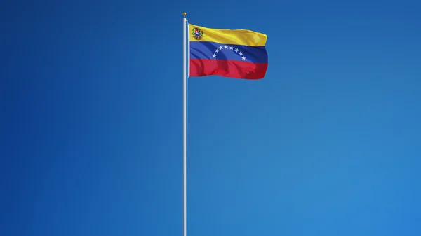 Bandiera Venezuela, isolata con percorso di ritaglio trasparenza canale alfa — Foto Stock