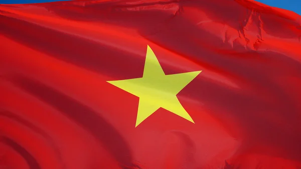 Vlag van Vietnam, geïsoleerd met knippen pad alfakanaal transparantie — Stockfoto