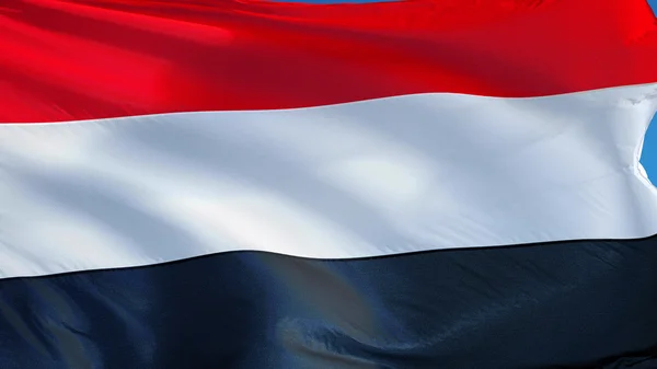 Bandera de Yemen, aislada con transparencia de canal alfa de ruta de recorte — Foto de Stock