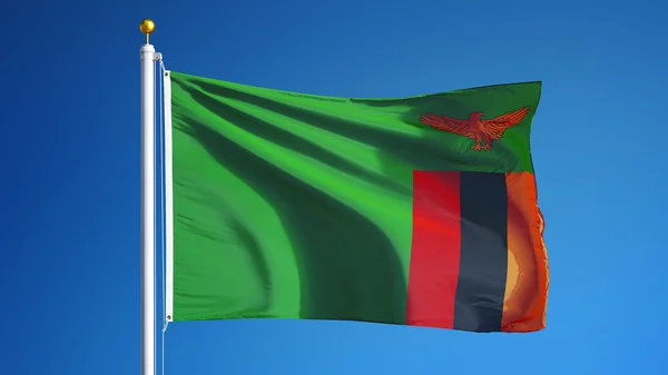 クリッピング パスのアルファ チャネル透明度で分離されたザンビアの国旗 — ストック写真