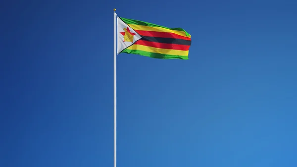 Bandiera Zimbabwe, isolata con percorso di ritaglio trasparenza canale alfa — Foto Stock