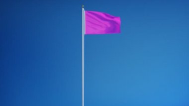 Yavaş çekimde parlak pembe bayrak alfa ile sorunsuz bir şekilde döngüye