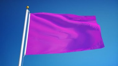 Yavaş çekimde parlak pembe bayrak alfa ile sorunsuz bir şekilde döngüye