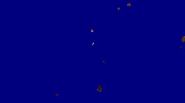 Yavaş, closeup yukarıdan düşen sonbahar sarı yapraklar