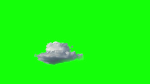 Hermoso Timelapse Nubes Movimiento Pantalla Verde Tiro Real Aislado Con — Vídeos de Stock