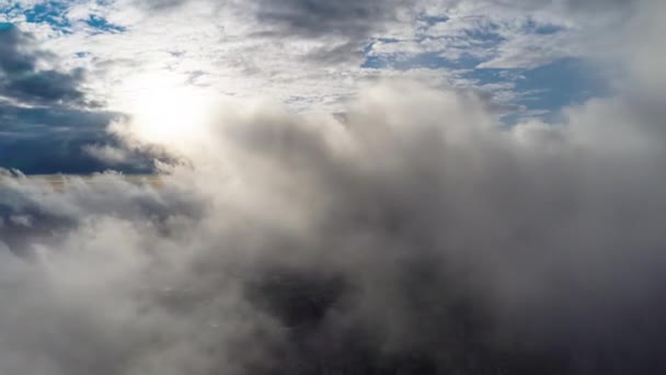 Imágenes Través Nubes Blancas — Vídeo de stock