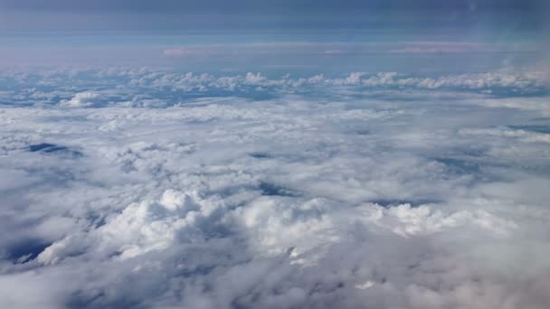 空の旅。飛行機の窓から見る. — ストック動画