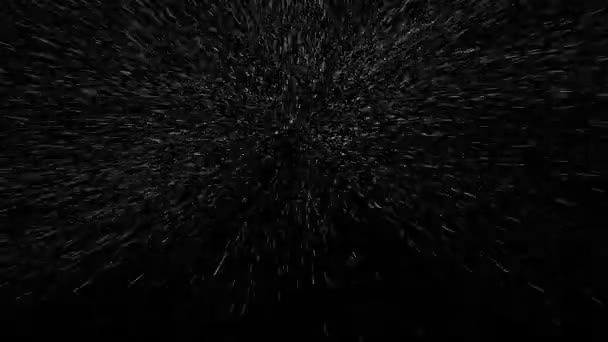 Chute rapide de neige vers, mat, grand angle, boucle 