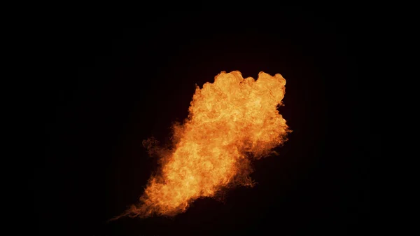 Gaz Ateş yayıcı soldan sağa siyah arka plan üzerine parçacıkları ile