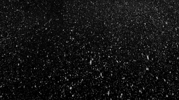 Fallende realistische natürliche Schneeflocken von oben nach unten, ruhiger Schnee — Stockfoto
