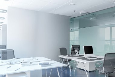 Çalışma alanı boş bir duvar ile