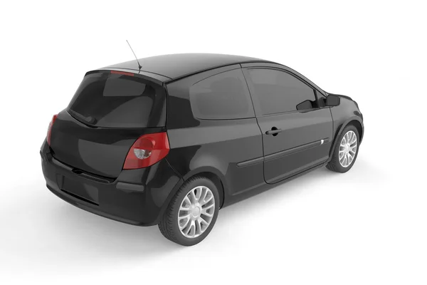 Kis autó modell, akár a fehér háttér, 3D-s illusztráció — Stock Fotó