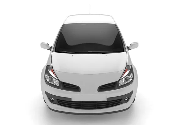 Mały samochód makieta na białym tle, ilustracja 3d — Zdjęcie stockowe