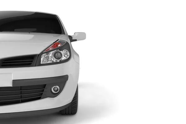 Pequeno carro simular no fundo branco, ilustração 3D — Fotografia de Stock