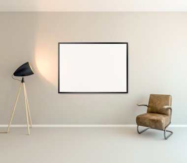 Boş resim çerçevesi iç kadar sahte