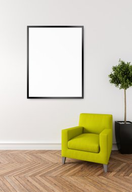 Boş resim çerçevesi arka plan kadar sahte