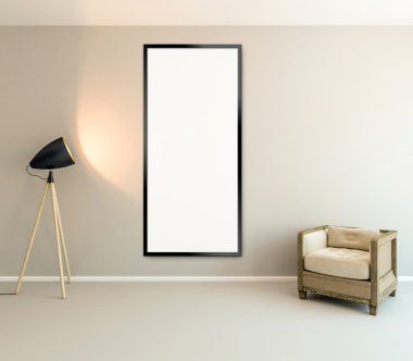 Boş resim çerçevesi arka plan kadar sahte