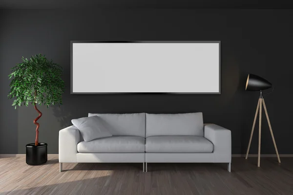 Blank picture frame mock up background — Stock Photo, Image