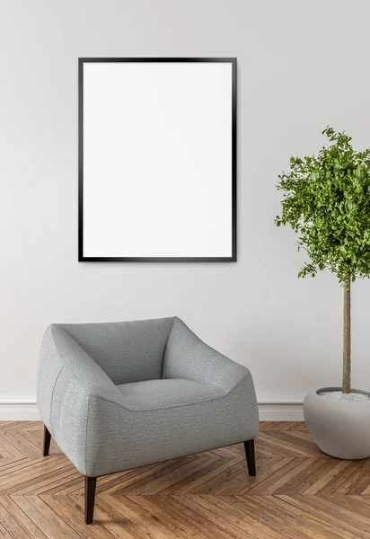 Imagem em branco quadro fundo simular — Fotografia de Stock