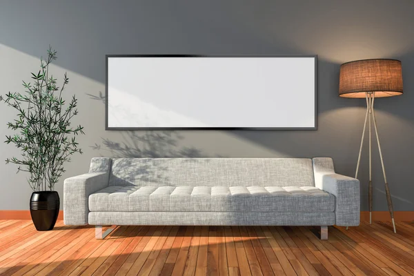 Blank picture frame background mock up — Stock Photo, Image