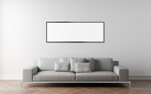 Blank picture frame mock up