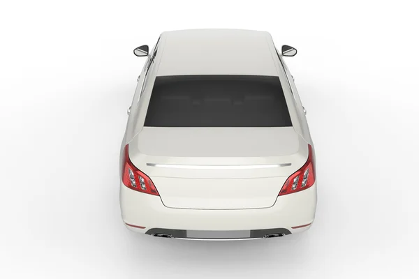 Witte auto mock up op witte achtergrond, 3d illustratie — Stockfoto