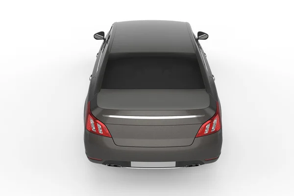 Mobil hitam tiruan di latar belakang putih, ilustrasi 3D — Stok Foto