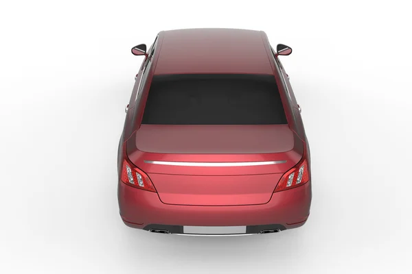 Modèle de voiture rouge sur fond blanc, illustration 3D — Photo