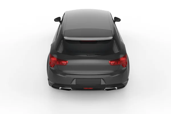 Modèle de voiture noire sur fond blanc, illustration 3D — Photo