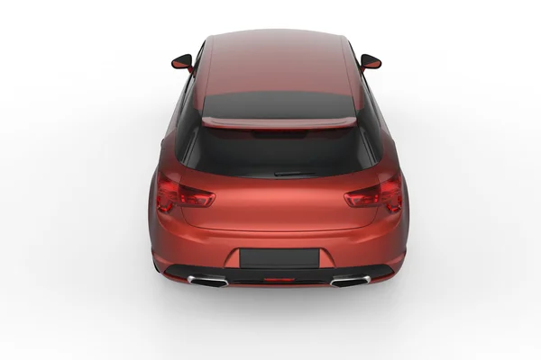 Carro vermelho simular no fundo branco, ilustração 3D — Fotografia de Stock