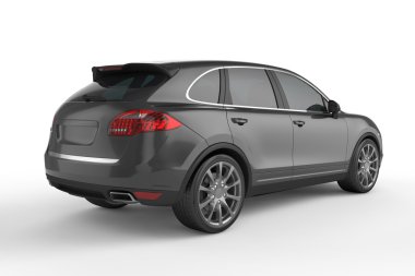 Beyaz arka plan, 3d resimde siyah Suv