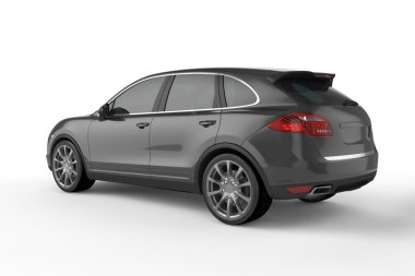 Beyaz arka plan, 3d resimde siyah Suv