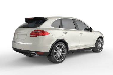 Beyaz arka plan, 3d çizim üzerinde beyaz Suv