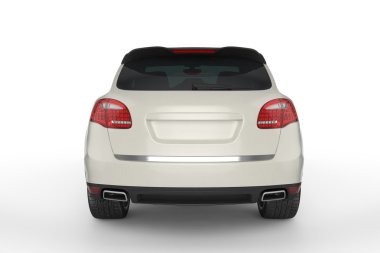 Beyaz arka plan, 3d çizim üzerinde beyaz Suv