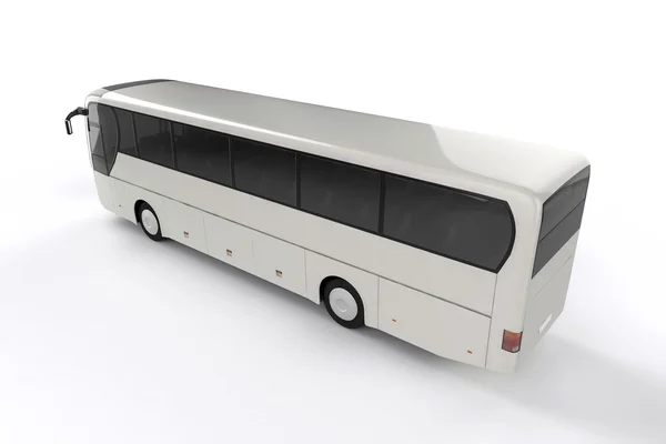 Bus mock up op witte achtergrond, 3d illustratie — Stockfoto