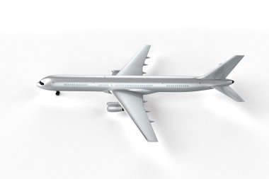 Uçağın arka plan - Mockup boş 3d çizim