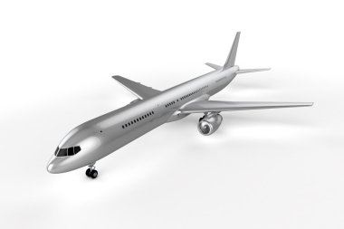 Uçağın arka plan - Mockup boş 3d çizim