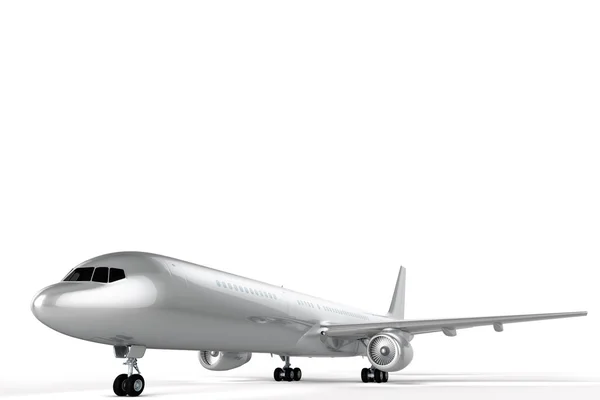 空白飞机背景-样机 3d 图 — 图库照片
