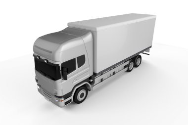 Büyük kamyon arka plan - boş mockup Tasarım marka için